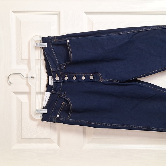 We Wore What High Rise Danielle  Jeans Dark Wash Button Fly 28 vintage straight - Picture 8 of 12